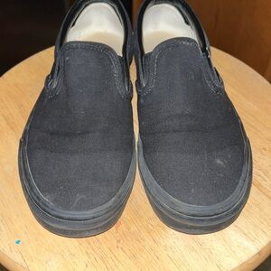 Vans slip on black used great condition, still smells new! Women 8